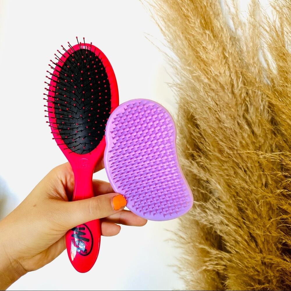 NEW ULTA Pink Purple Hairbrush Bundle Duo Set - Wet Brush & Tangle Teezer S/2